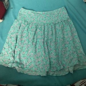 Blue Flowy Flower Skirt